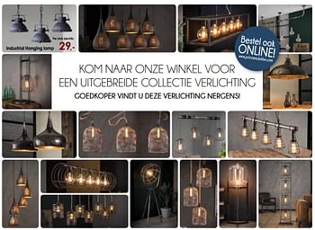 Promoties Industrial hanging lamp - Huismerk - Paco - Geldig van 29/02/2020 tot 06/04/2020 bij Paco