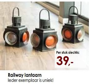 Promotions Railway lantaarn - Produit Maison - Paco - Valide de 29/02/2020 à 06/04/2020 chez Paco