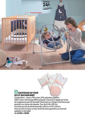 Promotion Auchan Ronq Gigoteuse Ou Tour De Lit Produit Maison Auchan Ronq Bebe Et Grossesse Valide Jusqua 4 Promobutler