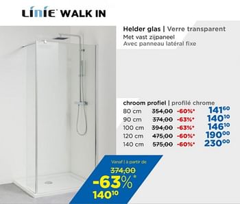 Promoties Walk in chroom profiel profilé chrome - Linie - Geldig van 26/02/2020 tot 29/03/2020 bij X2O