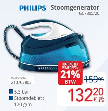 Promoties Philips stoomgenerator gc7805-20 - Philips - Geldig van 01/03/2020 tot 31/03/2020 bij Eldi