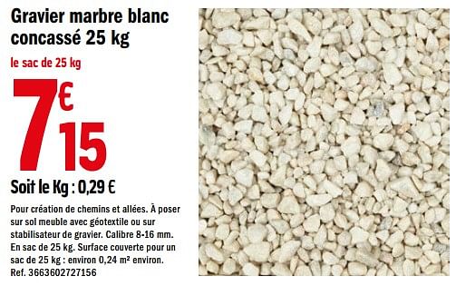 Produit Maison Brico Depot Gravier marbre blanc concass En