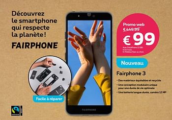 Promotions Fairphone 3 - Huismerk - Proximus - Valide de 02/03/2020 à 12/03/2020 chez Proximus