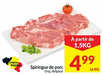 Promoties Spiringue de porc - Huismerk - Intermarche - Geldig van 01/01/2020 tot 31/12/2020 bij Intermarche