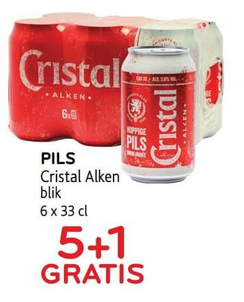 Promoties 5+1 gratis pils cristal alken - Cristal - Geldig van 11/03/2020 tot 24/03/2020 bij Alvo