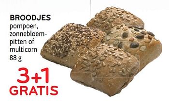 Promoties 3+1 gratis broodjes pompoen, zonnebloempitten of multicorn - Huismerk - Alvo - Geldig van 11/03/2020 tot 24/03/2020 bij Alvo