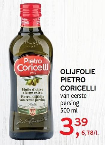 Promoties Olijfolie pietro coricelli van eerste persing - Pietro Coricelli - Geldig van 11/03/2020 tot 24/03/2020 bij Alvo