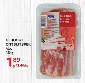 Promoties Gerookt ontbijtspek alvo - Huismerk - Alvo - Geldig van 11/03/2020 tot 24/03/2020 bij Alvo