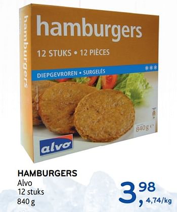Promoties Hamburgers alvo - Huismerk - Alvo - Geldig van 11/03/2020 tot 24/03/2020 bij Alvo