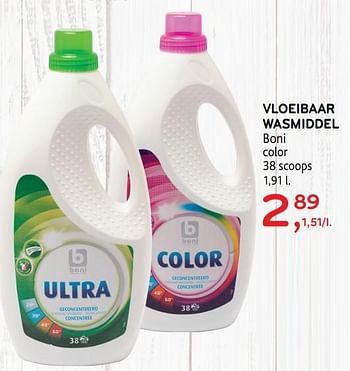 Promoties Vloeibaar wasmiddel boni color 38 scoops - Boni - Geldig van 11/03/2020 tot 24/03/2020 bij Alvo