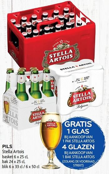Promoties Pils stella artois basket - Stella Artois - Geldig van 11/03/2020 tot 24/03/2020 bij Alvo