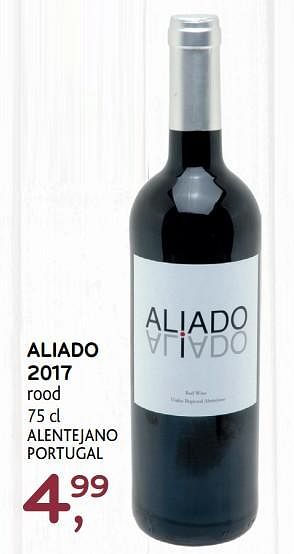 Promoties Aliado 2017 rood 75 cl alentejano portugal - Rode wijnen - Geldig van 11/03/2020 tot 24/03/2020 bij Alvo