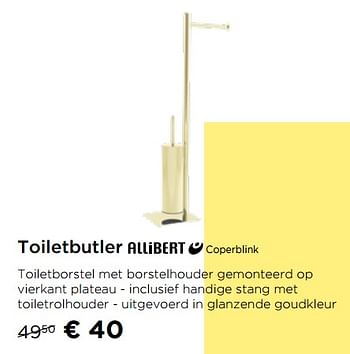 Promoties Toiletbutler allibert coperblink - Allibert - Geldig van 21/02/2020 tot 31/03/2020 bij Molecule