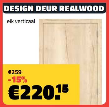 Promoties Design deur realwood - Huismerk - Bouwcenter Frans Vlaeminck - Geldig van 04/03/2020 tot 31/03/2020 bij Bouwcenter Frans Vlaeminck