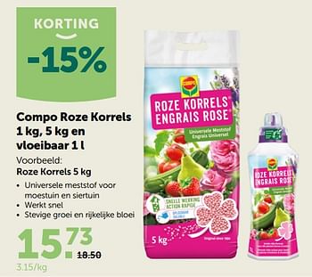 Promoties Compo roze korrels - Huismerk - Aveve - Geldig van 10/03/2020 tot 21/03/2020 bij Aveve
