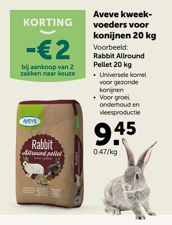 Promoties Rabbit allround pellet - Huismerk - Aveve - Geldig van 10/03/2020 tot 21/03/2020 bij Aveve