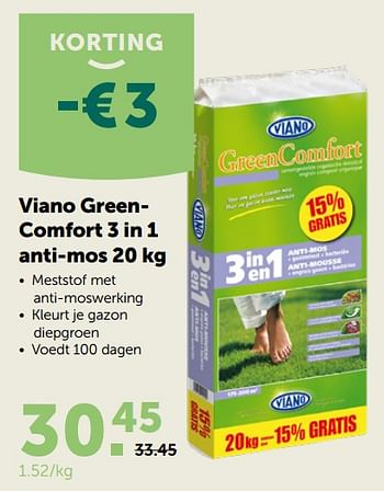 Promoties Viano greencomfort 3 in 1 anti-mos - Viano - Geldig van 10/03/2020 tot 21/03/2020 bij Aveve