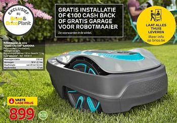 Promoties Robotmaaier op accu sileno city 550 gardena - Gardena - Geldig van 03/04/2020 tot 30/08/2020 bij Brico