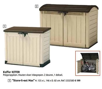 Promoties Koffer keter store-it-out max - Keter - Geldig van 03/04/2020 tot 30/08/2020 bij Brico