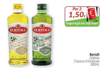 Promoties Bertolli olijfolie classico of originale - Bertolli - Geldig van 01/03/2020 tot 31/03/2020 bij Intermarche