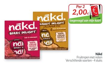 Promoties Nâkd fruitrepen met noten - Nákd - Geldig van 01/03/2020 tot 31/03/2020 bij Intermarche