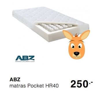 Promoties Abz matras pocket hr40 - ABZ - Geldig van 08/03/2020 tot 28/03/2020 bij Baby & Tiener Megastore