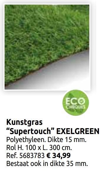 Promoties Kunstgras supertouch exelgreen - Exelgreen - Geldig van 03/04/2020 tot 30/08/2020 bij Brico