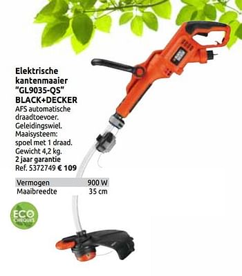 Promoties Elektrische kantenmaaier gl9035-qs black+decker - Black & Decker - Geldig van 03/04/2020 tot 30/08/2020 bij Brico