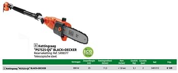 Promoties Kettingzaag ps7525-qs black+decker - Black & Decker - Geldig van 03/04/2020 tot 30/08/2020 bij Brico