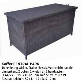 Promoties Koffer central park - Central Park - Geldig van 03/04/2020 tot 30/08/2020 bij Brico