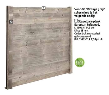 Promoties Stapelbare plank - Huismerk - Brico - Geldig van 03/04/2020 tot 30/08/2020 bij Brico