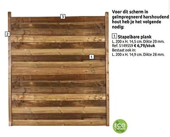 Promoties Stapelbare plank - Huismerk - Brico - Geldig van 03/04/2020 tot 30/08/2020 bij Brico
