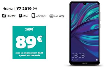 Promotions Huawei y7 2019 - Huawei - Valide de 09/03/2020 à 29/03/2020 chez Base