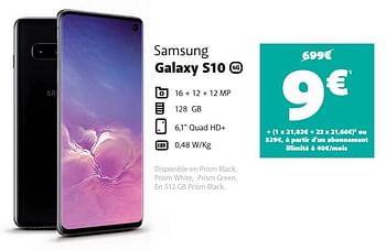 Promotions Samsung galaxy s10 - Samsung - Valide de 09/03/2020 à 29/03/2020 chez Base