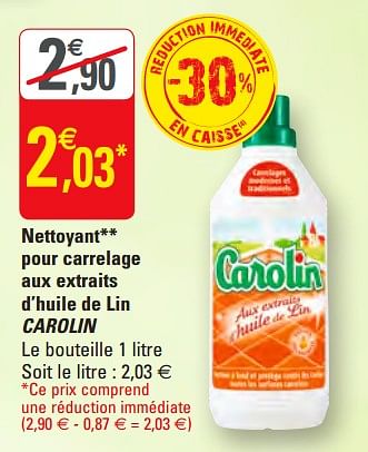 Nettoyant à l'huile de lin CAROLIN