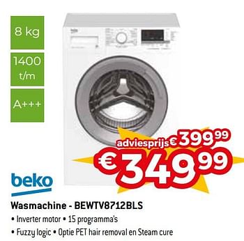 Promoties Beko wasmachine - bewtv8712bls - Beko - Geldig van 02/03/2020 tot 31/03/2020 bij Exellent