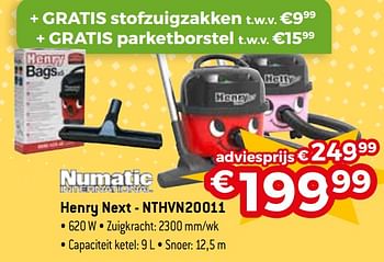 Promoties Numatic henry next - nthvn20011 - Numatic - Geldig van 02/03/2020 tot 31/03/2020 bij Exellent