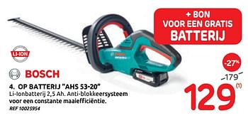 Promoties Bosch op batterij ahs 53-20 - Bosch - Geldig van 18/03/2020 tot 19/03/2020 bij BricoPlanit