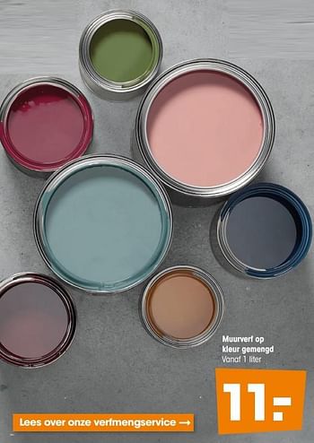 Promoties Muurverf op kleur gemengd - Huismerk - Kwantum - Geldig van 16/03/2020 tot 27/09/2020 bij Kwantum