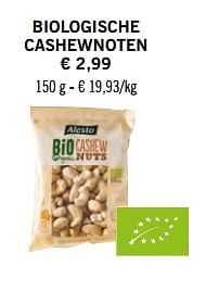 Promotions Biologische cashewnoten - Alesto - Valide de 11/03/2020 à 12/04/2020 chez Lidl