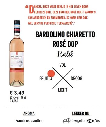 Promoties Bardolino chiaretto rosé dop italië - Rosé wijnen - Geldig van 11/03/2020 tot 12/04/2020 bij Lidl