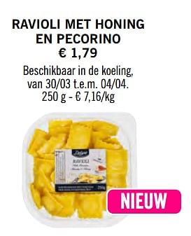 Promoties Ravioli met honing en pecorino - Deluxe - Geldig van 11/03/2020 tot 12/04/2020 bij Lidl