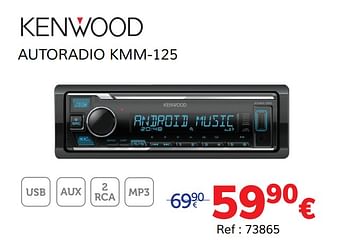 Promoties Kenwood autoradio kmm-125 - Kenwood - Geldig van 13/03/2020 tot 05/04/2020 bij Auto 5