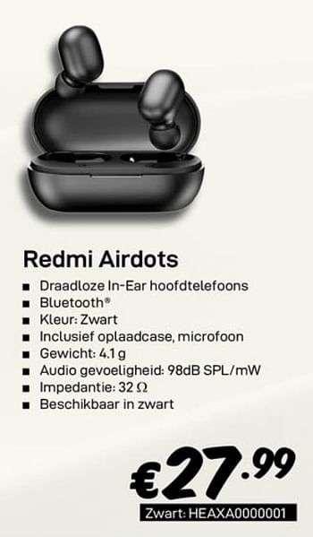 Promoties Xiaomi redmi airdots - Xiaomi - Geldig van 01/03/2020 tot 31/03/2020 bij Compudeals