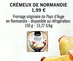 Promoties Crémeux de normandie - Delicieux - Geldig van 11/03/2020 tot 12/04/2020 bij Lidl