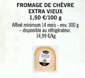 Promotions Fromage de chèvre extra vieux - Delicieux - Valide de 11/03/2020 à 12/04/2020 chez Lidl