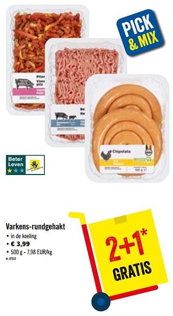 Promoties Varkens-rundgehakt - Huismerk - Lidl - Geldig van 23/03/2020 tot 26/03/2020 bij Lidl