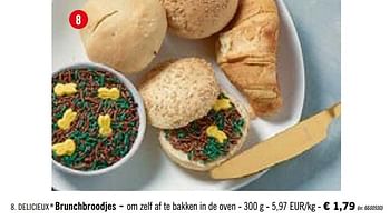 Promoties Brunchbroodjes - Delicieux - Geldig van 23/03/2020 tot 26/03/2020 bij Lidl