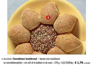 Promotions Zonnebloem breekbrood - Delicieux - Valide de 23/03/2020 à 26/03/2020 chez Lidl
