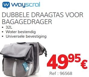 Promoties Dubbele draagtas voor bagagedrager - Wayscrall - Geldig van 13/03/2020 tot 31/03/2021 bij Auto 5